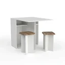 Ver imagem 2 de Conjunto Mesa Dobrável com 2 Banquetas BA500 Branco