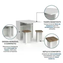 Ver imagem 4 de Conjunto Mesa Dobrável com 2 Banquetas BA500 Branco