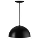 Ver imagem 2 de Lustre Pendente Meia Lua 40 cm Alumínio Preto Com Cobre