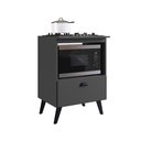 Ver imagem 1 de Balcão para Cooktop 4 Bocas 1 Porta Basculante e Espaço para Forno Bogotá Grafite - Art In Mó