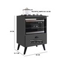 Ver imagem 5 de Balcão para Cooktop 4 Bocas 1 Porta Basculante e Espaço para Forno Bogotá Grafite - Art In Mó