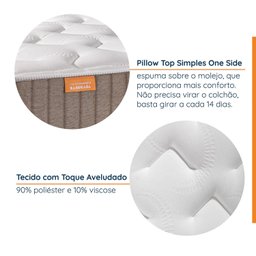 Colchão Casal CabeCasa MadeiraMadeira Molas Ensacadas Cronos Soft By Herval One Side Pillow 138x188x28 - 11
