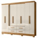 Ver imagem 5 de Guarda Roupa Casal Ambiente San Lorenzo 8 Portas Freijó Off White - Moval