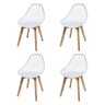 Cadeira Kaila Pp Branca Wood Cx4 - 2
