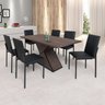 Conjunto Mesa 160x90cm Tampo BP 6 Cadeiras Dubai  - 2