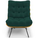 Ver imagem 3 de Poltrona Decorativa Sala de Estar Costela L02 Bouclê Verde - Lyam Decor