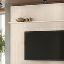 Ver imagem 5 de Painel TV 75 pol 238cm Ripado Kalven com Rack Bancada Nerion Naturale-Off White M20 - D'Rossi