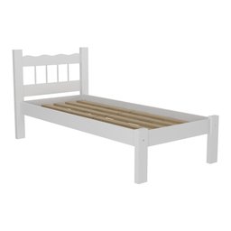 Cama Solteiro Madeira Maciça para Colchão 78/88 x 188cm Madri Multimóveis CR4141 Branca - 3