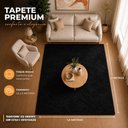 Ver imagem 3 de Tapete para Sala Milano Soft Preto Antiderrapante:1.50 x 2.00