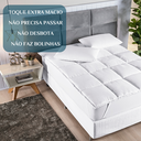 Ver imagem 5 de Pillow Top Solteiro Confort Protetor Colchão Cama 200 Fios Toque Macio:branco/solteiro