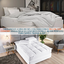 Ver imagem 4 de Pillow Top Solteiro Confort Protetor Colchão Cama 200 Fios Toque Macio:branco/solteiro