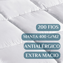 Ver imagem 3 de Pillow Top Solteiro Confort Protetor Colchão Cama 200 Fios Toque Macio:branco/solteiro