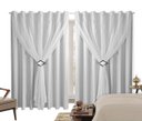 Ver imagem 1 de Cortina Blackout PVC 3,00m X 2,40m Com Voil Branco