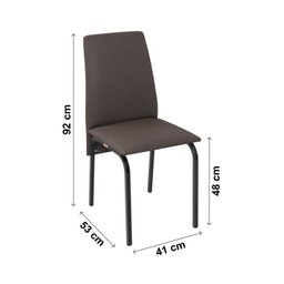 Conjunto Mesa 160x90cm Tampo Vidro 6 Cadeiras Barcelona  - 6