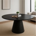 Ver mais imagens de Mesa de Jantar Cone Redonda Laminado em Madeira 120cm Cairo Preto