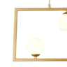 Pendente Balanço Dourado e Branco (d)60cm (a)30cm 3xg9 75w - Tr003 - 3