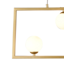 Ver imagem 3 de Pendente Balanço Dourado e Branco (d)60cm (a)30cm 3xg9 75w - Tr003