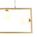 Ver imagem 2 de Pendente Balanço Dourado e Branco (d)60cm (a)30cm 3xg9 75w - Tr003