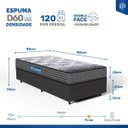 Ver imagem 3 de Cama Box com Colchão de Espuma D60 Double Face Guarda Costas Comfort Force Probel Solteiro 88cm