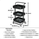 Ver mais imagens de Kit Estética com Banco Mocho e Carrinho Multiuso - Preto