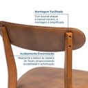 Ver imagem 5 de Kit 8 Cadeiras Madeira Maciça Ceci CabeCasa MadeiraOriginals Courino Marrom