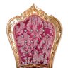 Cadeira Clássica Cor Vinho com Detalhes Floral e Dourado - Conforto com Toque Clássico - Requinte Pa - 6