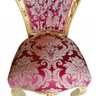 Cadeira Clássica Cor Vinho com Detalhes Floral e Dourado - Conforto com Toque Clássico - Requinte Pa - 5