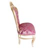 Cadeira Clássica Cor Vinho com Detalhes Floral e Dourado - Conforto com Toque Clássico - Requinte Pa - 3
