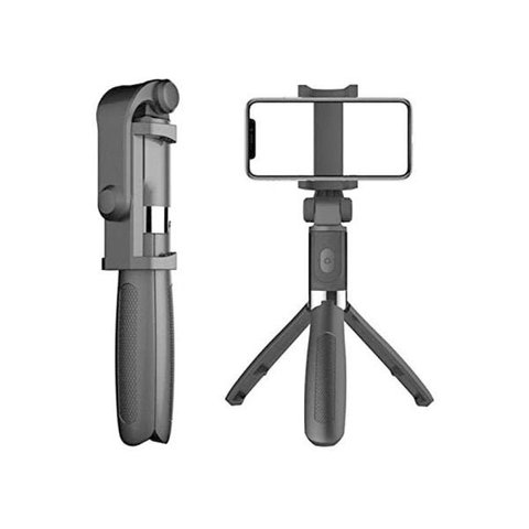 Mini Tripé Extensível com Bastão Pau de Selfie e Controle Bluetooth Android / Ios