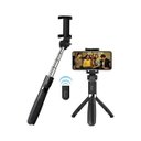 Ver imagem 3 de Mini Tripé Extensível com Bastão Pau de Selfie e Controle Bluetooth Android / Ios