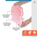 Ver imagem 5 de Prato Refeição 3 Divisórias Infantil Silicone Ventosa Bebê Leaozinho Rosa