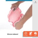 Ver imagem 3 de Prato Refeição 3 Divisórias Infantil Silicone Ventosa Bebê Leaozinho Rosa