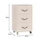 Ver imagem 6 de Conjunto Mini Organizador e Gaveteiro Steel Moderno 4 Gavetas MDF-MDP Off White EJ Móveis