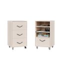 Ver imagem 1 de Conjunto Mini Organizador e Gaveteiro Steel Moderno 4 Gavetas MDF-MDP Off White EJ Móveis