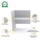 Ver imagem 3 de BAIA P/ TELEMARKETING SIMPLES CONTÍNUA PANDIN MAXXI - CINZA ETSC04