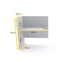 Ver imagem 2 de BAIA P/ TELEMARKETING SIMPLES CONTÍNUA PANDIN MAXXI - CINZA ETSC04