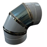 Curva 90° Graus em Aço Galvanizado para Tubulação 100mm 4 Polegadas - 1