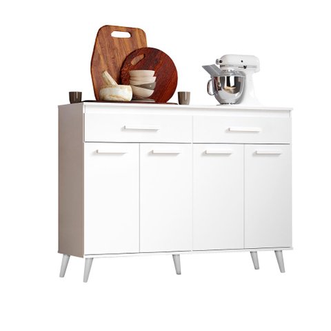 Balcão Letícia Cor:branco - Balcão para Cozinha - Mizza Decor