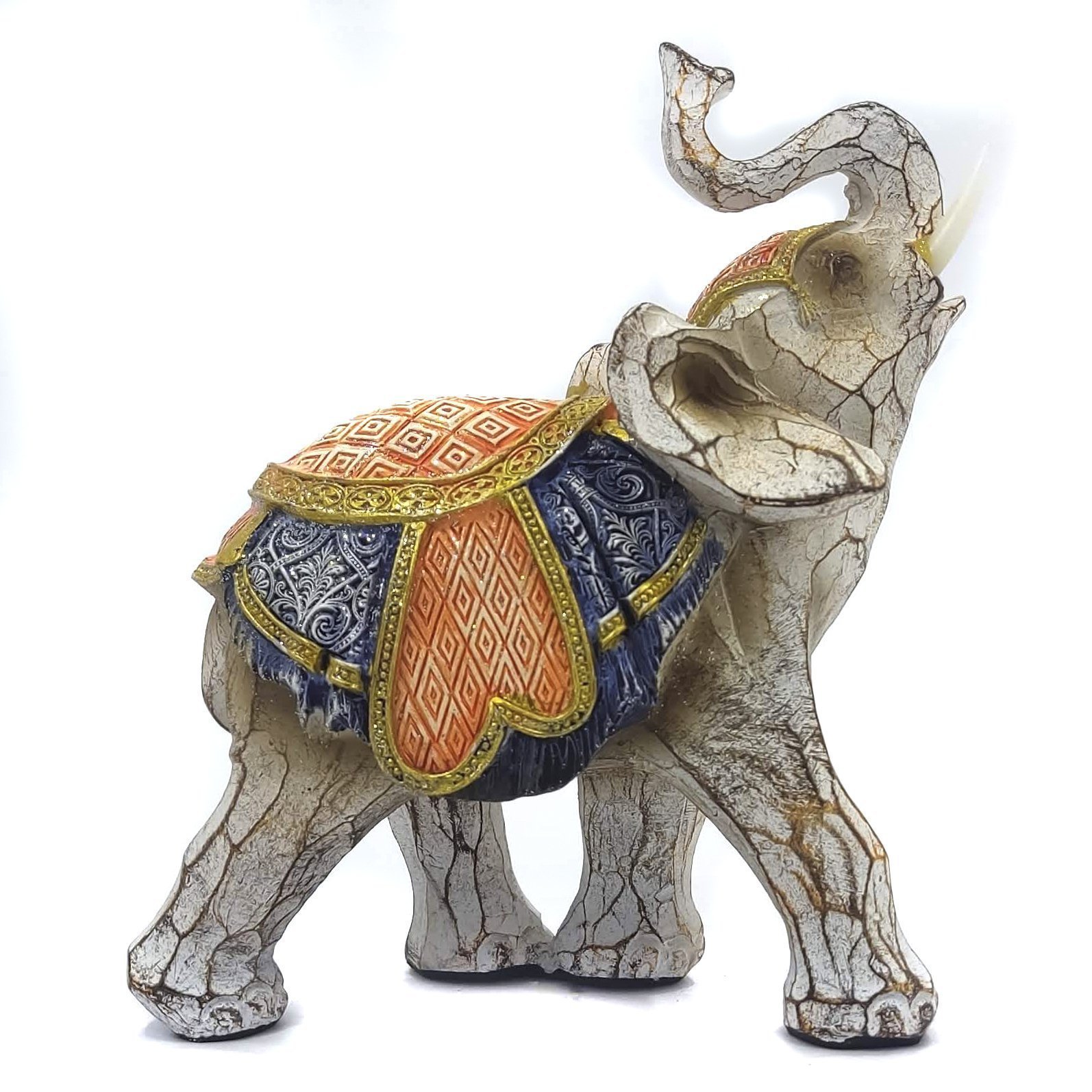Elefante Decorativo Em Resina Indiano Sabedoria Sorte P200 - 7