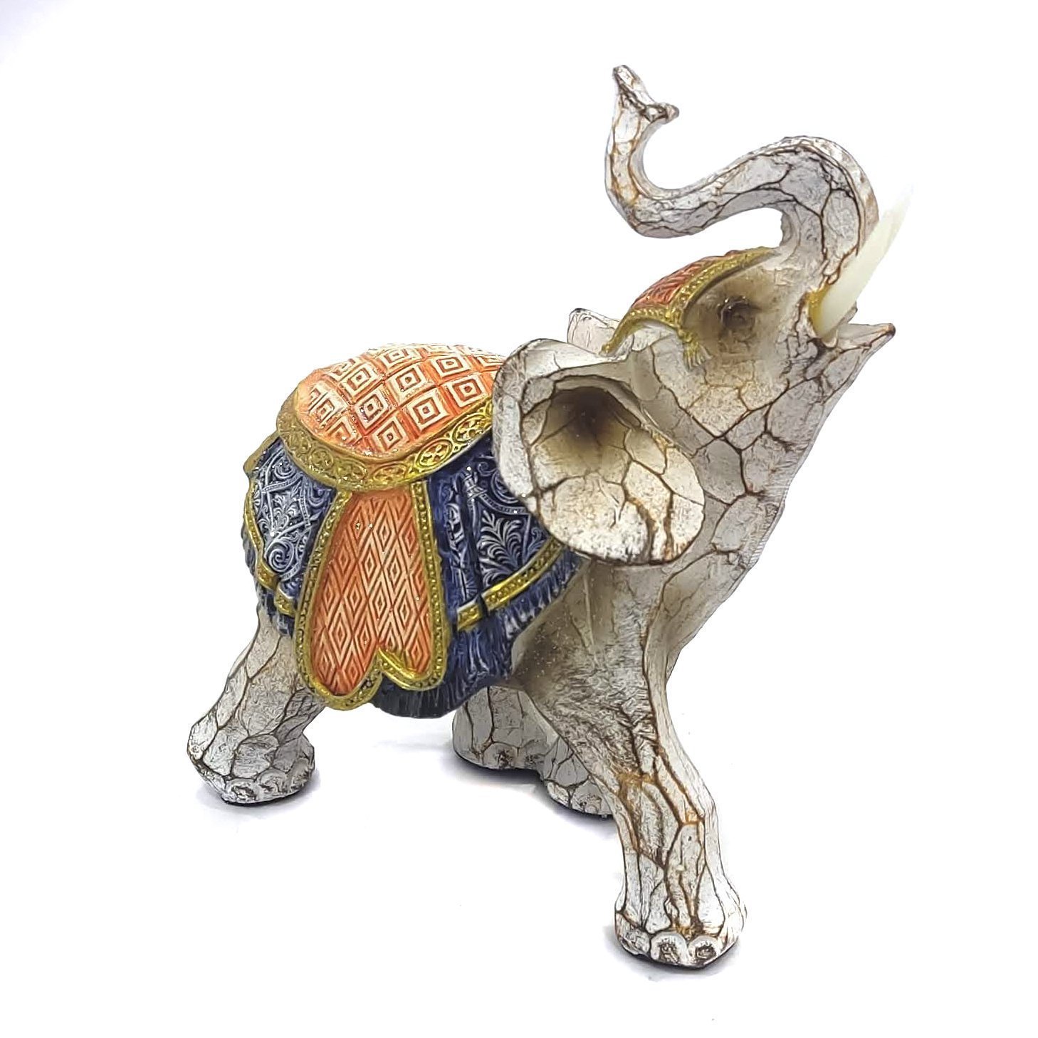 Elefante Decorativo Em Resina Indiano Sabedoria Sorte P200 - 4