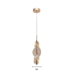 Lustre Pendente Led 5w Espiral Infinity Dourado Acrílico Multicor Bivolt - 2