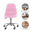 Ver imagem 2 de Kit 3 Cadeiras Office Eiffel Botonê Ajustável Base Giratória - Rosa