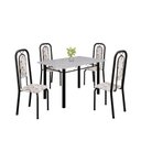 Ver imagem 2 de Conjunto Sala de Jantar com 4 Cadeiras Lara Preto/Arabesco