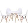 Mesa Eames Eiffel Redonda 80 Cm Cor Branco - 1