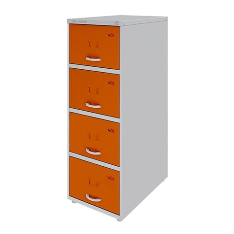 Arquivo Office - 4 Gavetas - Linha Média Chapa #24 - Fatto Ofr 4 Ofm - Trilho Microesfera