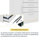 Ver imagem 7 de Cômoda 1 Porta 4 Gavetas 104cm Chicago Branco/Neve