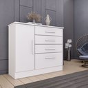 Ver imagem 1 de Cômoda 1 Porta 4 Gavetas 104cm Chicago
