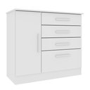 Ver imagem 2 de Cômoda 1 Porta 4 Gavetas 104cm Chicago