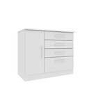Ver imagem 2 de Cômoda 1 Porta 4 Gavetas 104cm Chicago Branco/Neve
