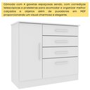 Ver imagem 5 de Cômoda 1 Porta 4 Gavetas 104cm Chicago Branco/Neve
